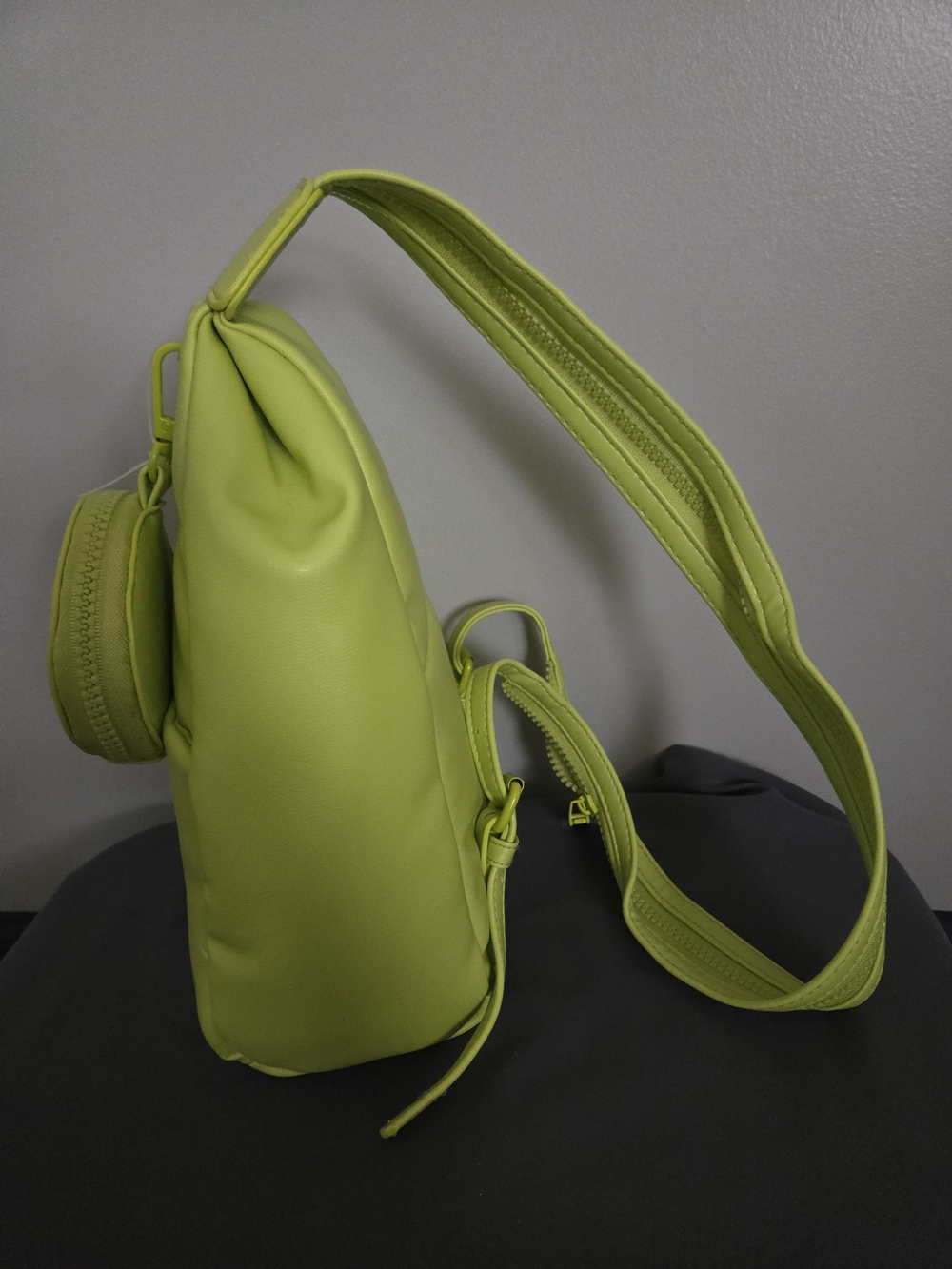 Steve Madden Neon Yellow Sling Backpack - Picture 4 of 6